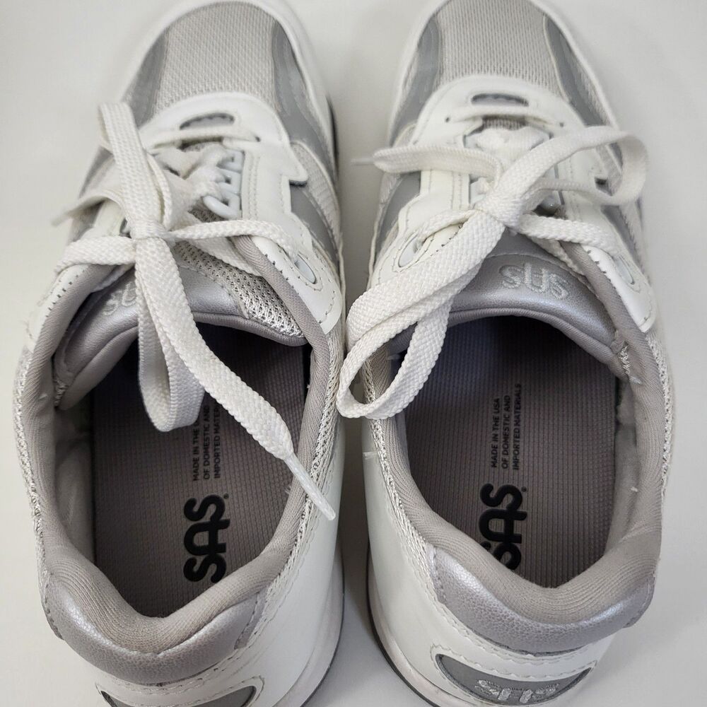 SAS Tour Sneakers Womens 9 S Narrow Width N Gray White Leather Mesh Comfort - Picture 5 of 9